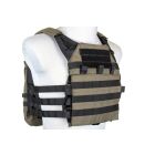 Kamizelka taktyczna Specna Arms Tactical typu Plate Carrier z panelem szturmowym Ranger Green