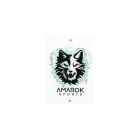 Naklejka AMAROK 5x4.5cm Biała
